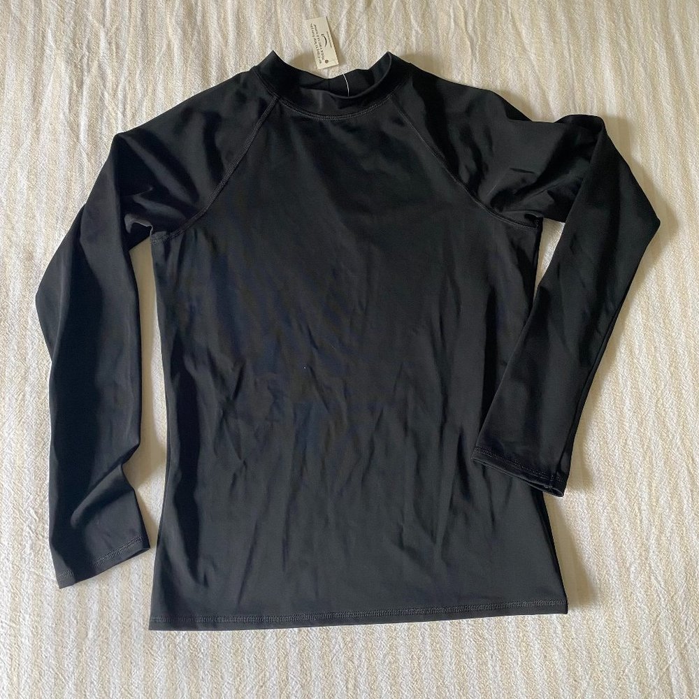 Black Amazon long sleeve swim shirt